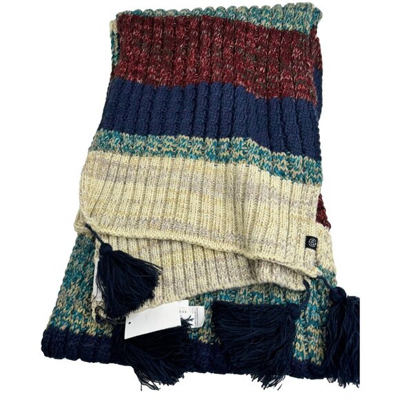 Treasure & Bond Women's Striped Long Tassel Scarf Multicolor One Size - Picture 8 of 16